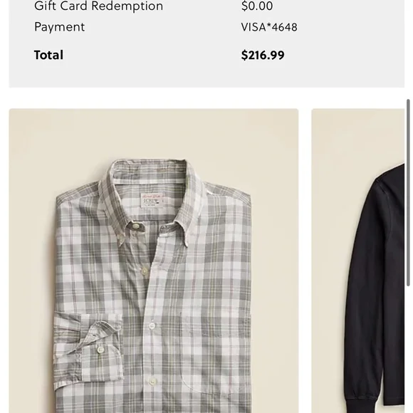 J. Crew Men's Gray Plaid Shirt - Picture 2 of 2